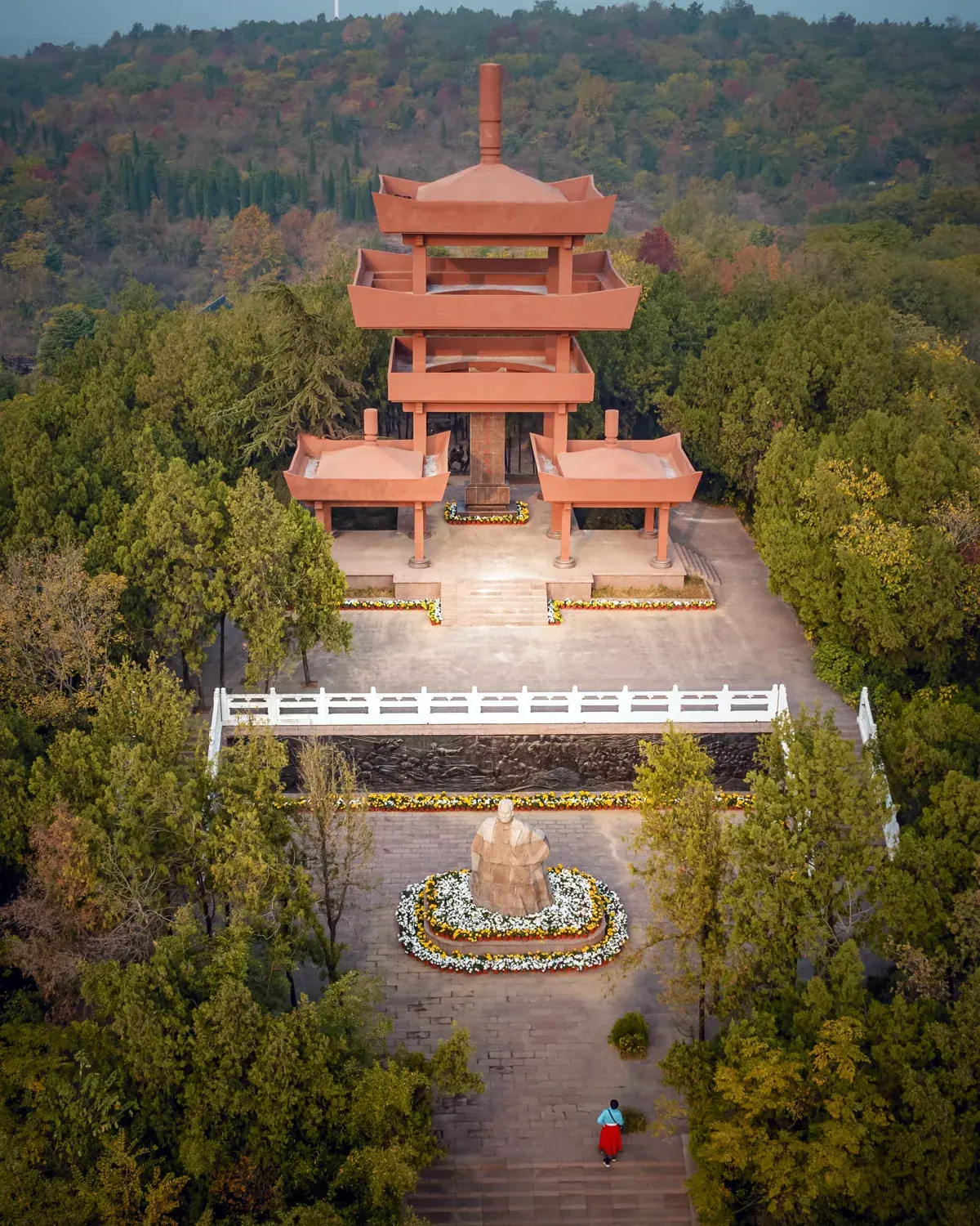 马陵山宿北大战纪念地建筑与林木
